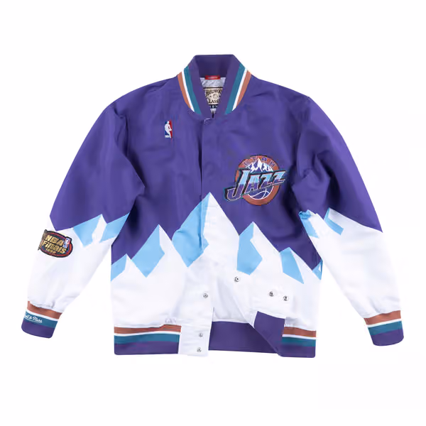 Utah Jazz 1997-98 Authentic Warm Up NBA Jacket Purple view 1