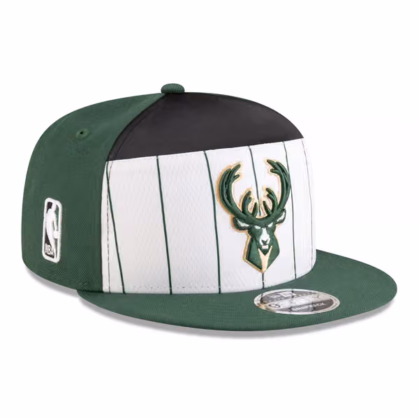 Milwaukee Bucks 2025-26 NBA Tip-Off 9FIFTY Split Panel Snapback Cap product photo