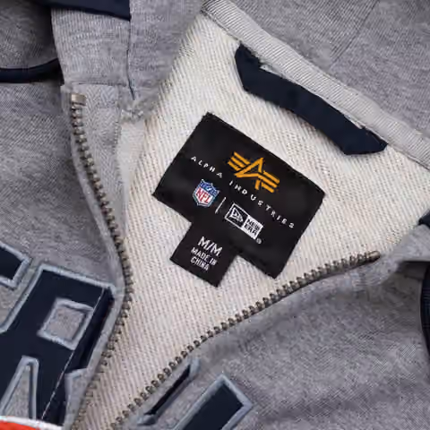 New England Patriots Alpha Industries MA-1 NFL Full-Zip Fleece Jacket view 5