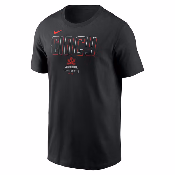 Cincinnati Reds City Connect Nike MLB T-Shirt Black view 1