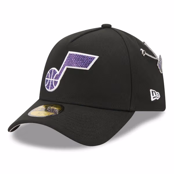 Utah Jazz 2026 NBA Draft On-Stage Crystal 59FORTY A-Frame Fitted Cap Black product photo