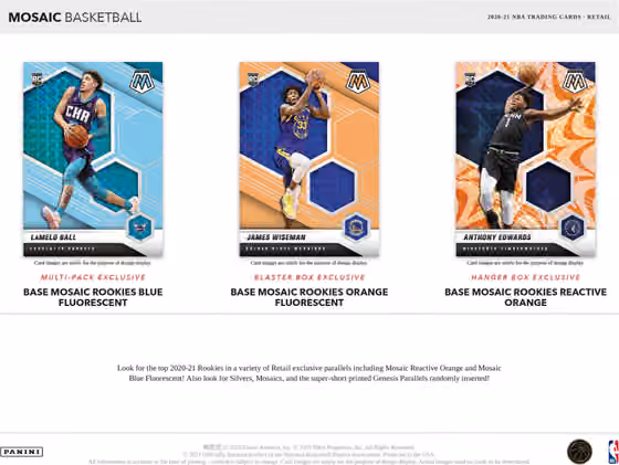 2020/21 Panini Mosaic Basketball MEGA Box NBA view 4
