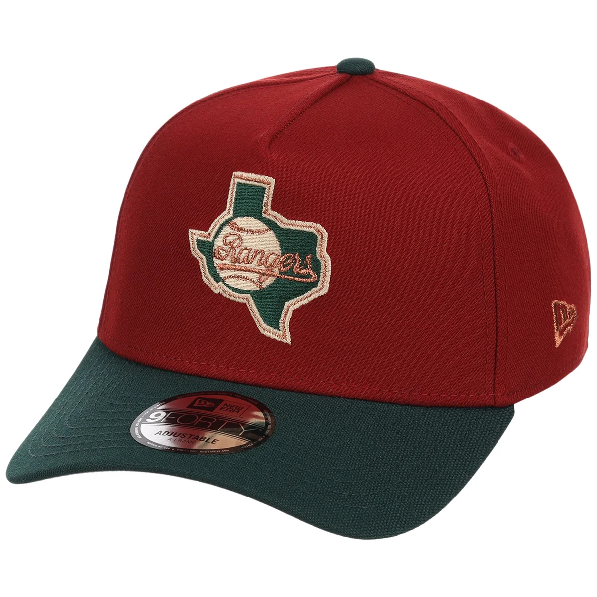 Texas Rangers MLB Terra Verde New Era 9FORTY detail view