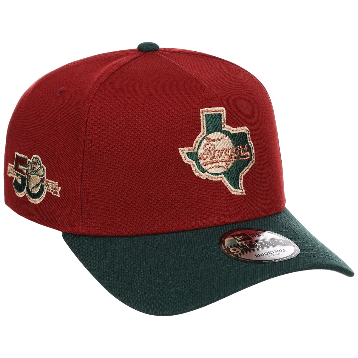 Texas Rangers MLB Terra Verde New Era 9FORTY front view
