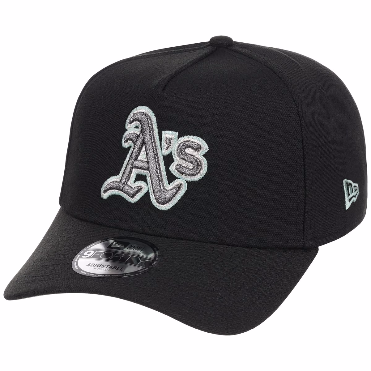 Oakland Athletics MLB Alpine Snow New Era 9FORTY A-Frame detail view
