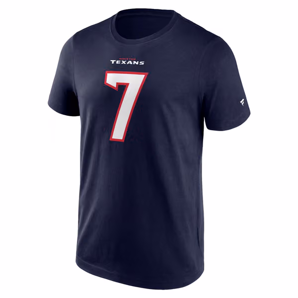 C.J. Stroud #7 Houston Texans Player NFL T-Shirt Navy view 2