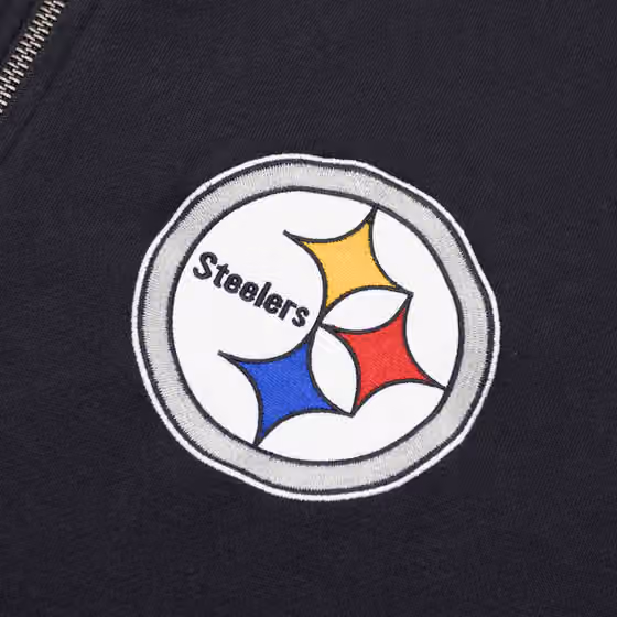 Pittsburgh Steelers Mitchell & Ness NFL Full Zip Fleece Hoodie view 3