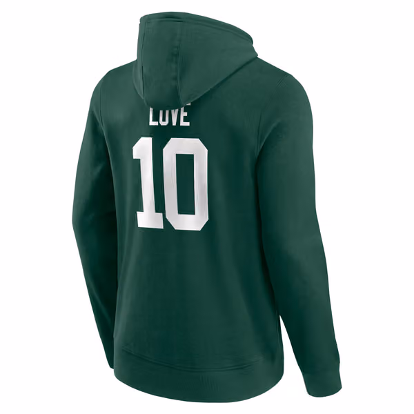 Jordan Love #10 Green Bay Packers Player NFL Hoodie Green view 3