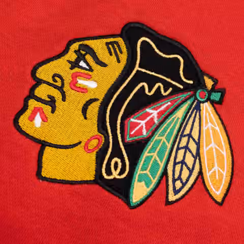 Chicago Blackhawks Patch '47 Drop Shoulder NHL Hoodie Red view 3