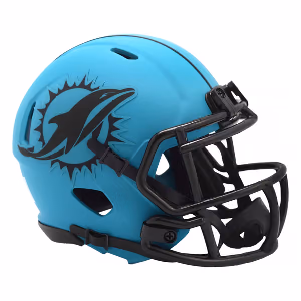 Miami Dolphins Rave Alternate NFL Speed Mini Helmet Teal view 1