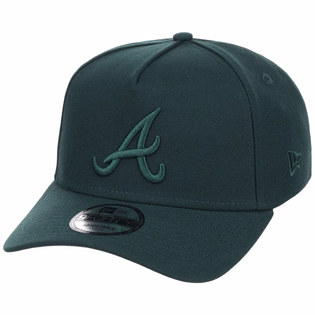 Atlanta Braves MLB Dark Green FASHION CORE New Era 9FORTY A-Frame detail view