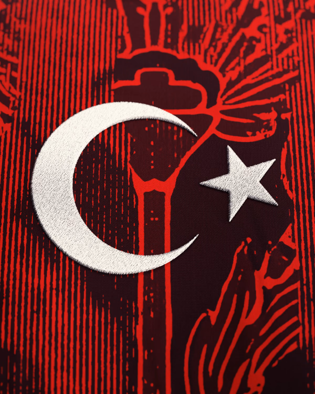 Jersevo Custom Personalized Türkiye Heritage Jersey (2026WC Edition) crest detail