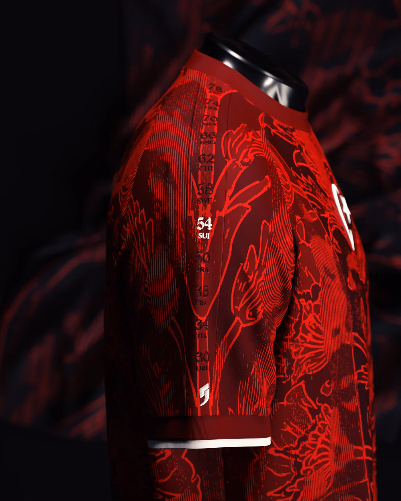 Jersevo Custom Personalized Türkiye Heritage Jersey (2026WC Edition) right sleeve detail