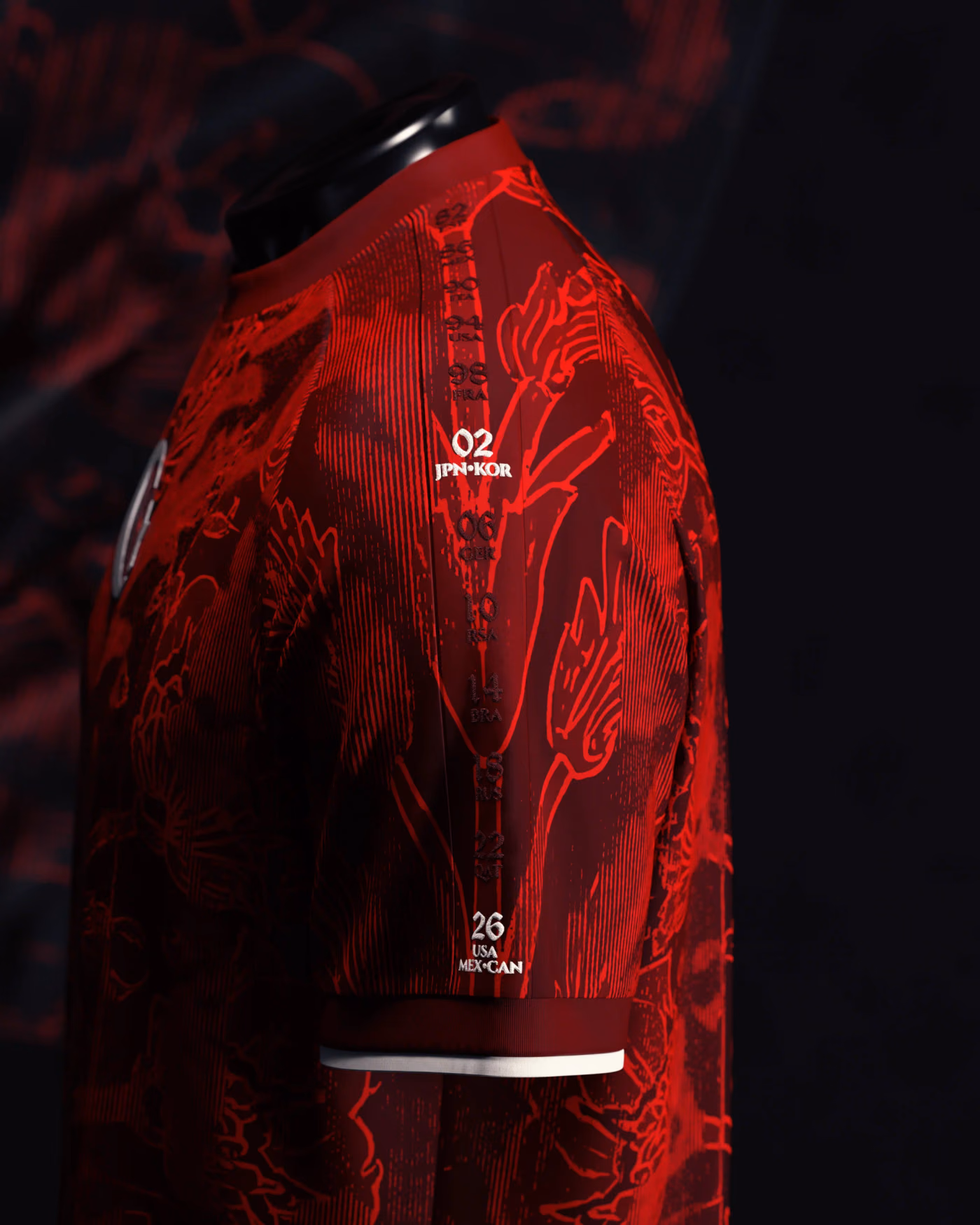 Jersevo Custom Personalized Türkiye Heritage Jersey (2026WC Edition) left sleeve detail