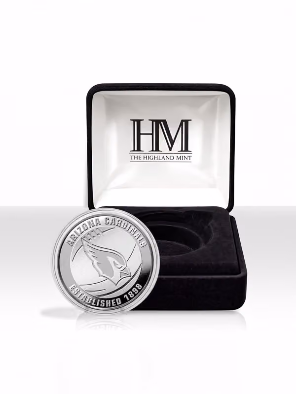 Arizona Cardinals Silver Plated 2026 NFL Game Flip Coin view 2