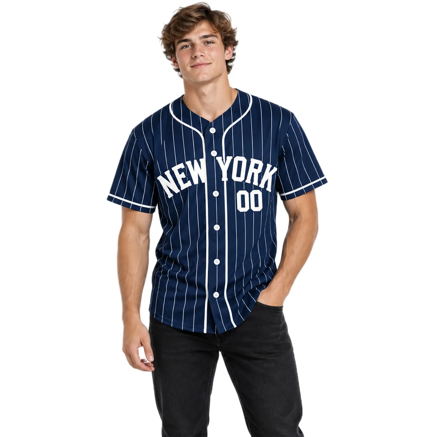 New York Yankees Pinstripe Jersey Custom Player Vibrant Style