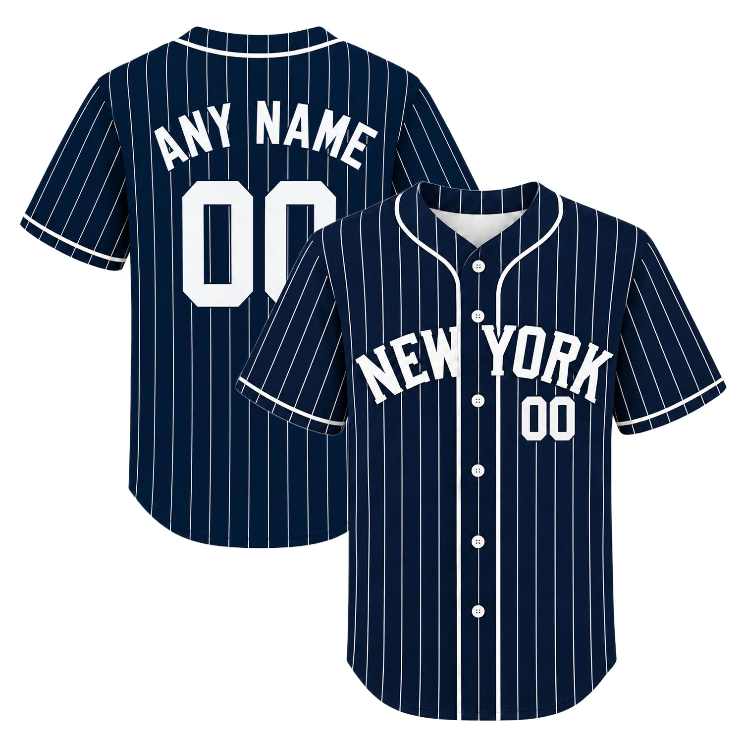 New York Yankees Pinstripe Jersey Custom Player Vibrant Style