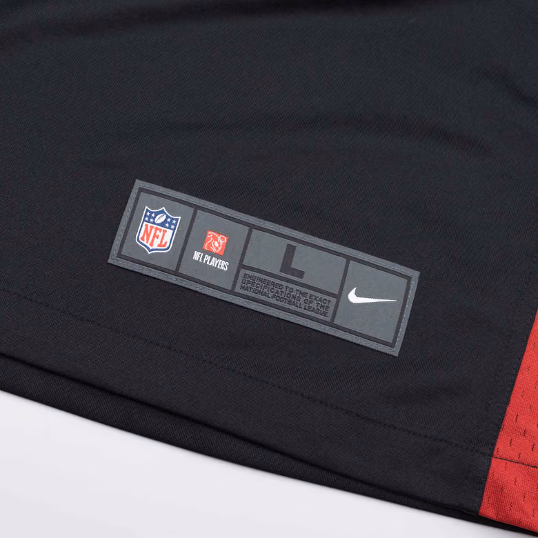 Kyle Pitts #8 Atlanta Falcons Nike Game NFL Football Jersey Black view 6