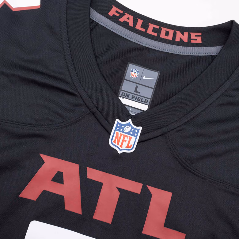 Kyle Pitts #8 Atlanta Falcons Nike Game NFL Football Jersey Black view 5