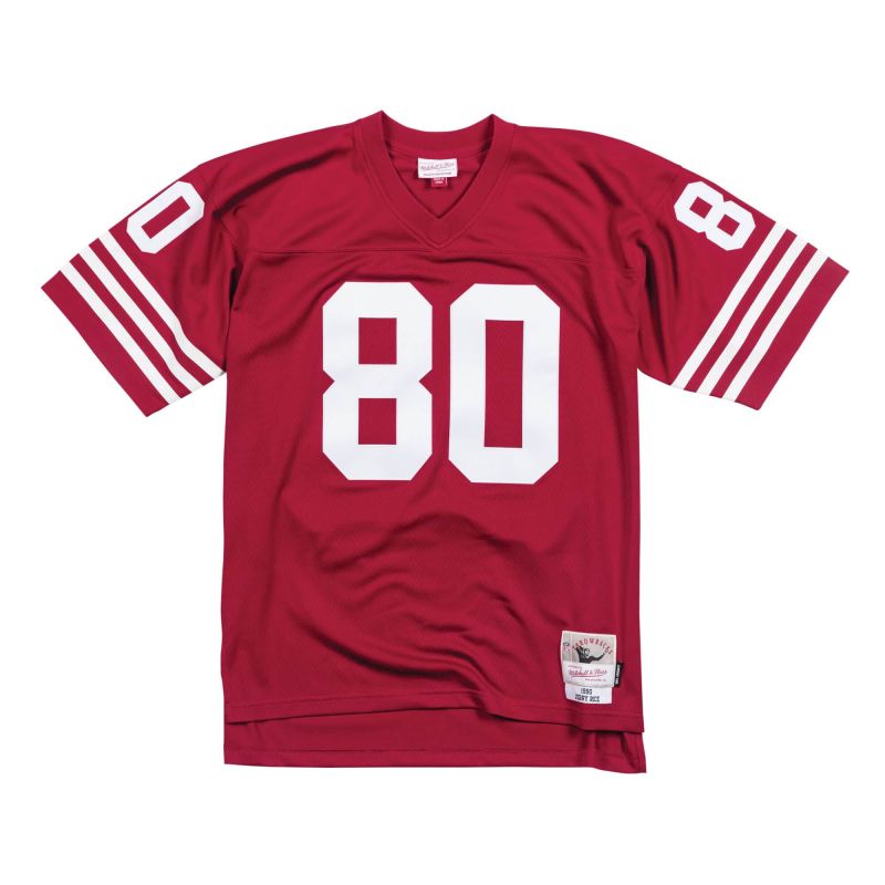 Jerry Rice #80 San Francisco 49ers 1990 Legacy Throwback NFL Jersey Red view 2
