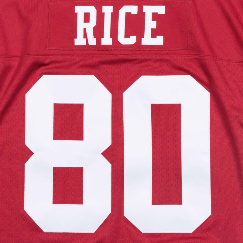 Jerry Rice #80 San Francisco 49ers 1990 Legacy Throwback NFL Jersey Red view 5