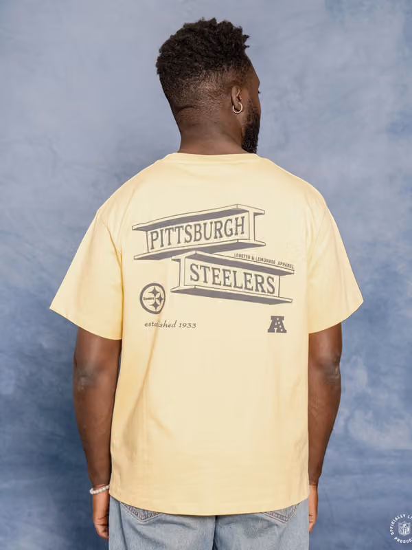 Pittsburgh Steelers L&L '89 Classics NFL T-Shirt Yellow view 6