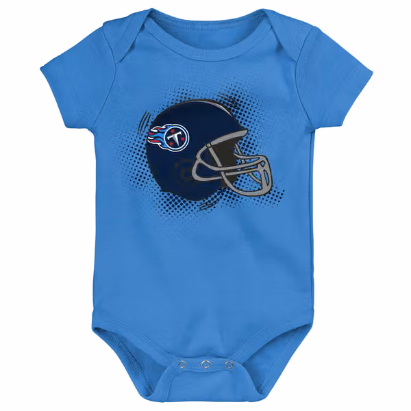 Tennessee Titans Game On Creeper NFL Infant Bodysuit Set (3-Piece) view 3