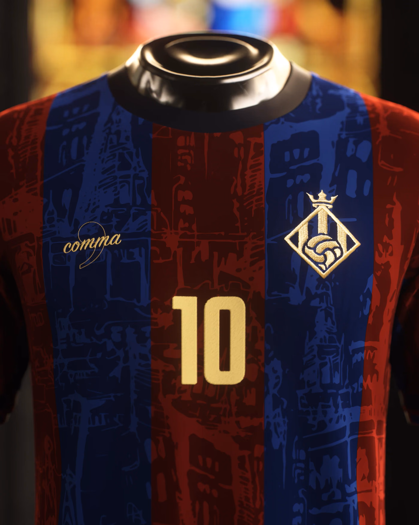 Jersevo Custom Personalized La Pulga Jersey (Barcelona Edition) front view