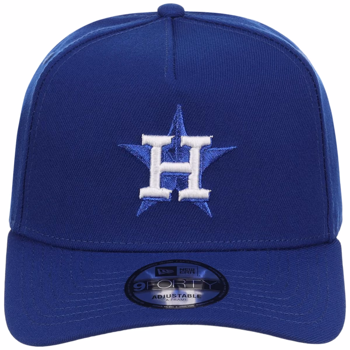 Houston Astros MLB Royal Blue FASHION CORE New Era 9FORTY A-Frame detail view