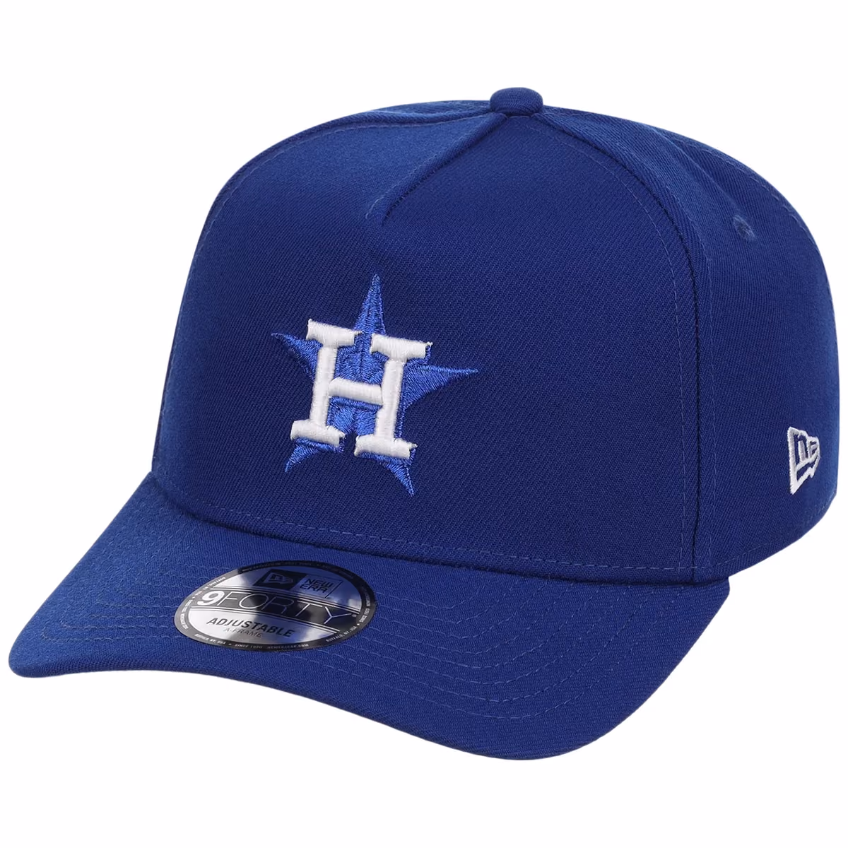 Houston Astros MLB Royal Blue FASHION CORE New Era 9FORTY A-Frame detail view