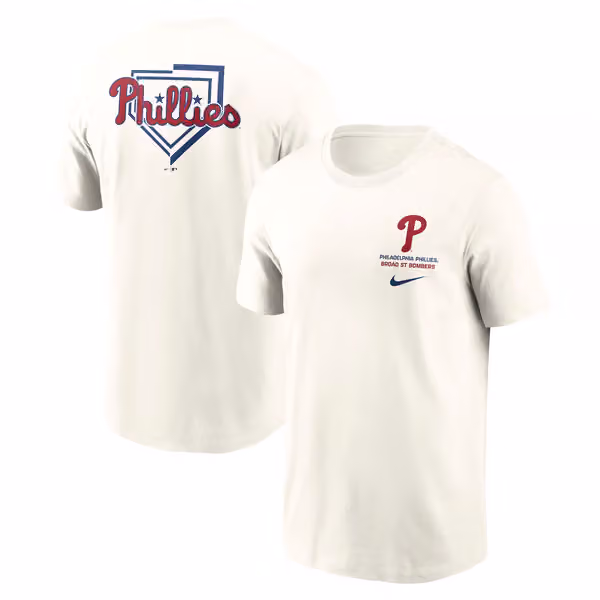 Philadelphia Phillies Primetime 2-Hit T-Shirt Cream view 1