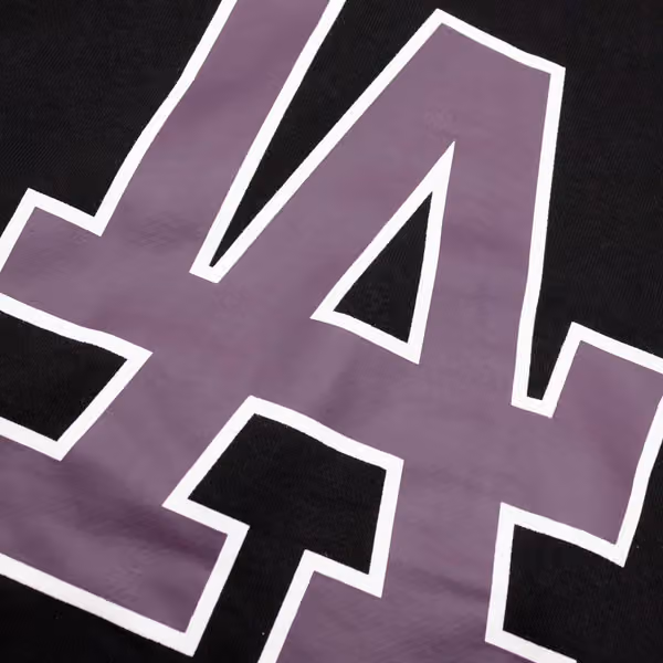 Los Angeles Dodgers Wordmark Backer '47 Burnside MLB Hoodie Black view 4
