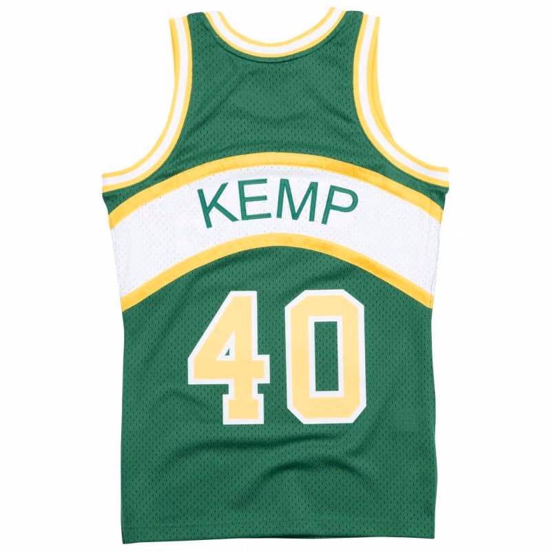 Shawn Kemp #40 Seattle SuperSonics 1994-95 Swingman NBA Jersey Green view 2