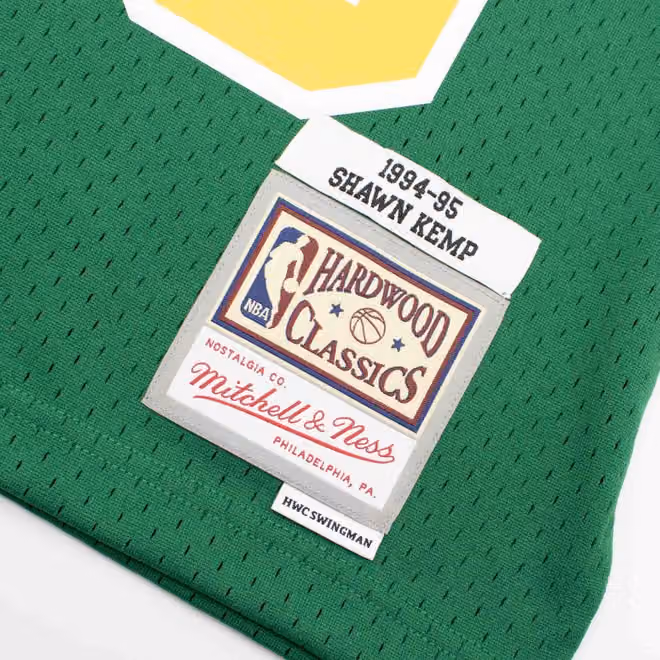 Shawn Kemp #40 Seattle SuperSonics 1994-95 Swingman NBA Jersey Green view 3
