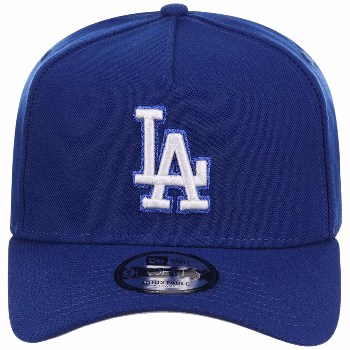 Los Angeles Dodgers MLB Royal Blue FASHION CORE New Era 9FORTY A-Frame detail view