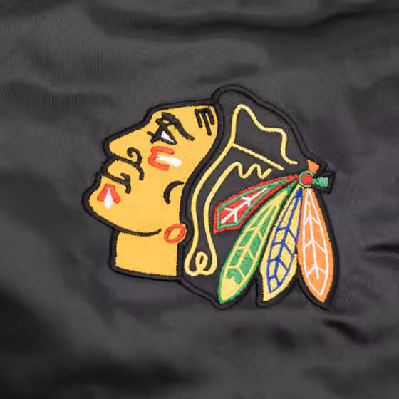 Chicago Blackhawks Enforcer NHL Varsity Satin Jacket view 3