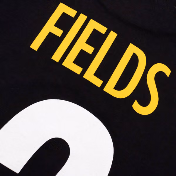 Justin Fields #2 Pittsburgh Steelers Player NFL T-Shirt Black view 4
