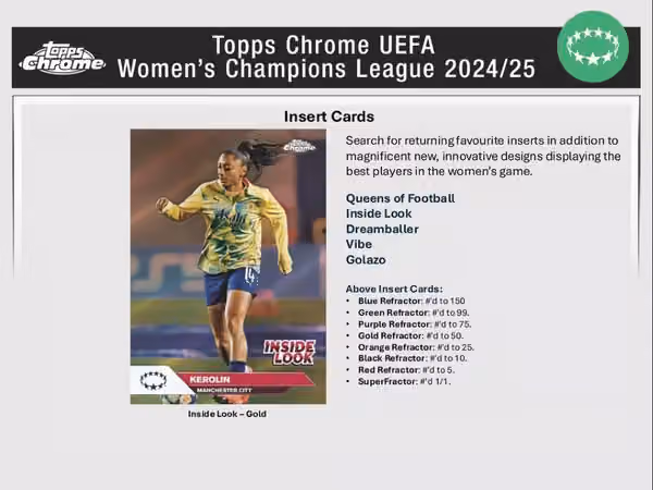 2024/25 Topps Chrome UEFA Women's Champions League Football Blaster Box view 4