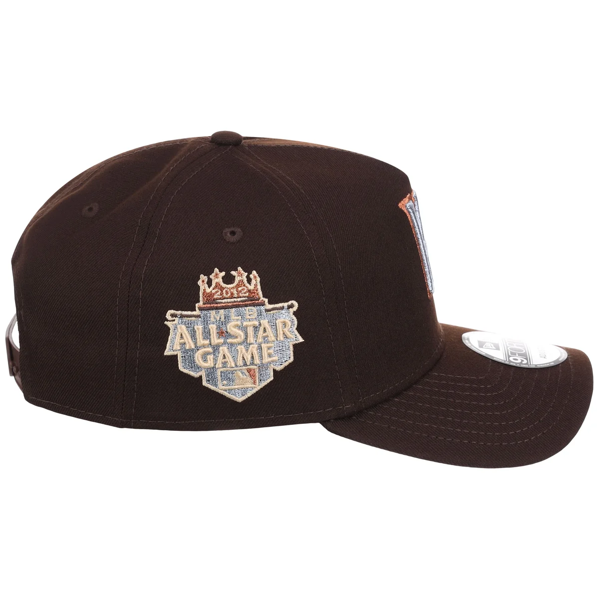 Kansas City Royals MLB Frosted Bark New Era 9FORTY A-Frame detail view