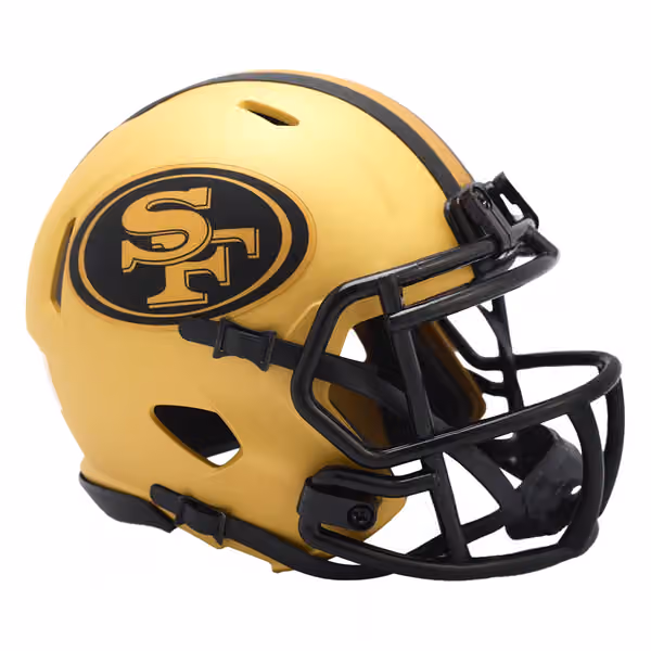 San Francisco 49ers Rave Alternate NFL Speed Mini Helmet Gold view 1