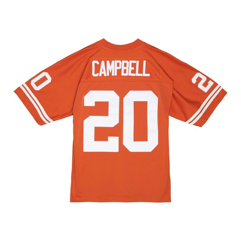 Earl Campbell #20 Texas Longhorns 1977 Mitchell & Ness Legacy NCAA Jersey Orange view 2