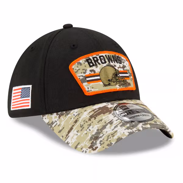 Cleveland Browns 2021 NFL On-Field Salute to Service New Era 39THIRTY Flex Fit Cap product photo