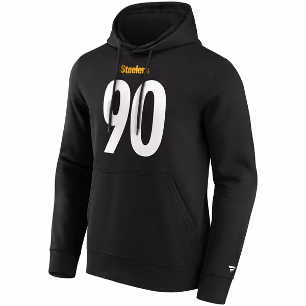 T. J. Watt #90 Pittsburgh Steelers Player NFL Hoodie Black view 2