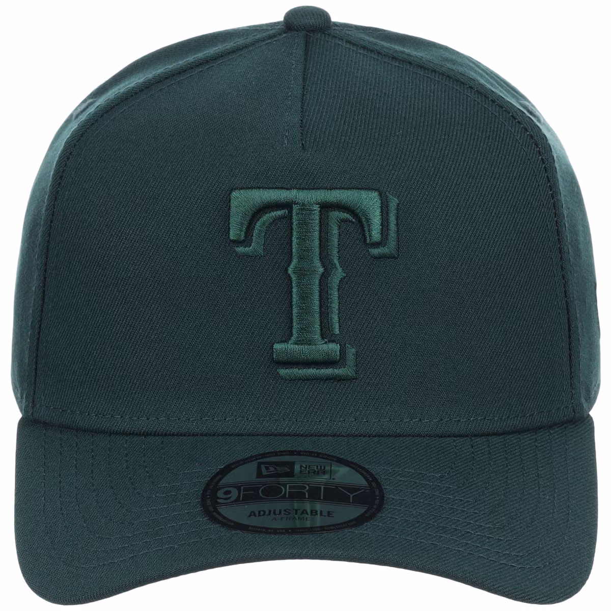 Texas Rangers MLB Dark Green FASHION CORE New Era 9FORTY A-Frame detail view
