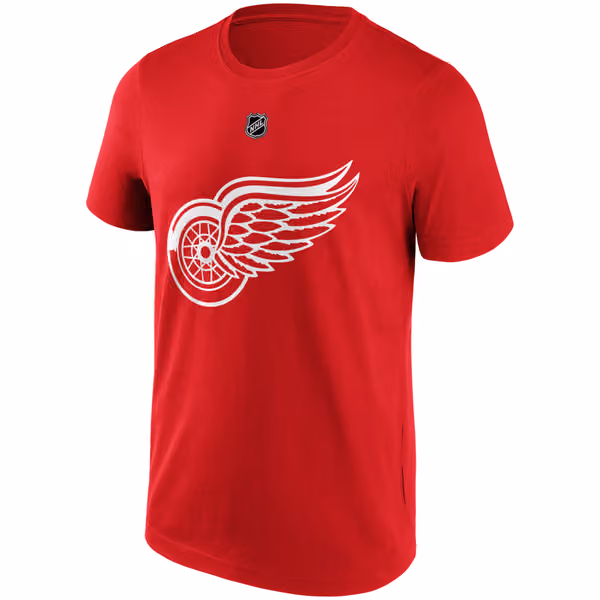 Moritz Seider #53 Detroit Red Wings Player NHL T-Shirt Red view 2