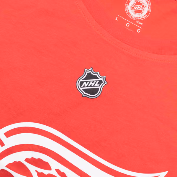 Moritz Seider #53 Detroit Red Wings Player NHL T-Shirt Red view 5
