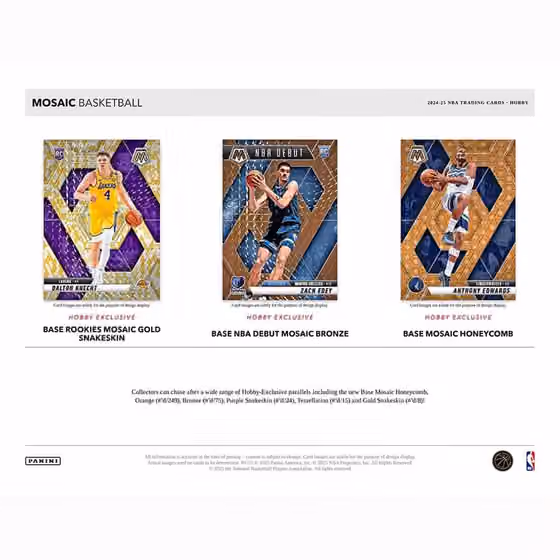 2024/25 Panini Mosaic Basketball NBA Hobby Box view 2