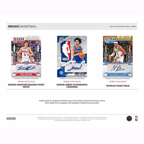2024/25 Panini Mosaic Basketball NBA Hobby Box view 3