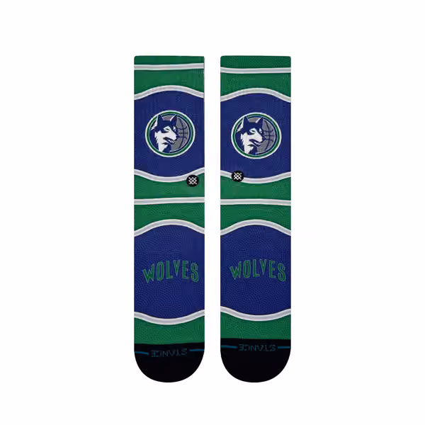 Minnesota Timberwolves Classic Mini Ball Stance Crew Socks view 2
