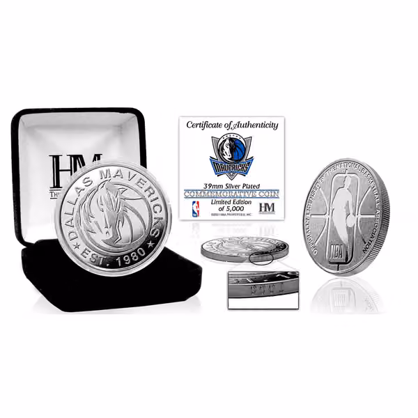 Dallas Mavericks NBA Team Silver Mint Coin view 1